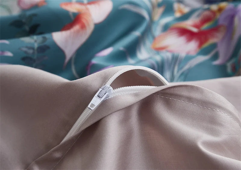 DecorBites™ Luxury Egyptian Cotton Flamingo Bedding Set - Queen/King