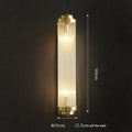 Luxury gold crystal led wall sconce bedroom glass prism light