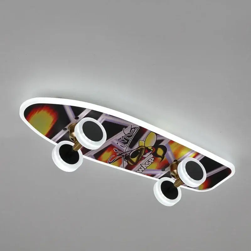 Marvel superhero cartoon skateboard ceiling light for children room