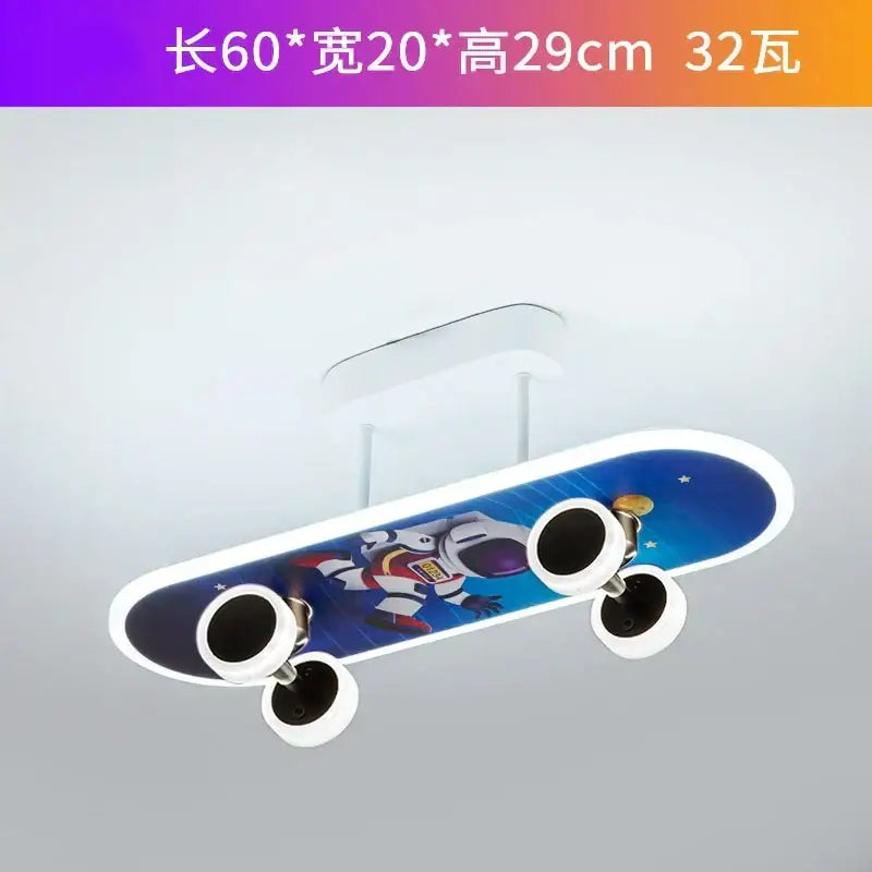Marvel superhero cartoon skateboard ceiling light for children room