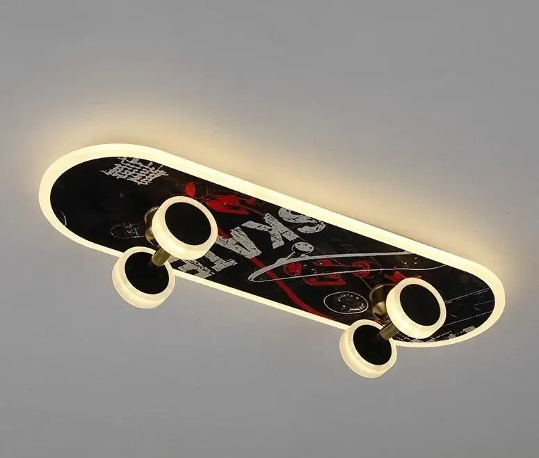 Marvel superhero cartoon skateboard ceiling light for children room