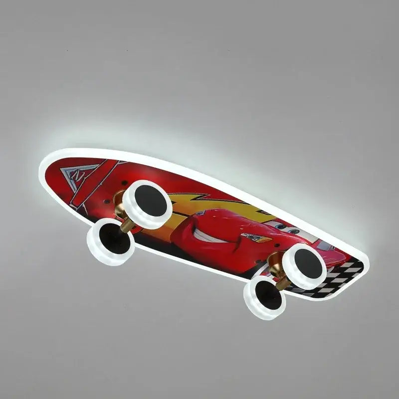 Marvel superhero cartoon skateboard ceiling light for children room