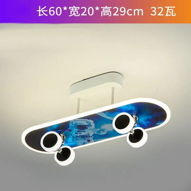Marvel superhero cartoon skateboard ceiling light for children room