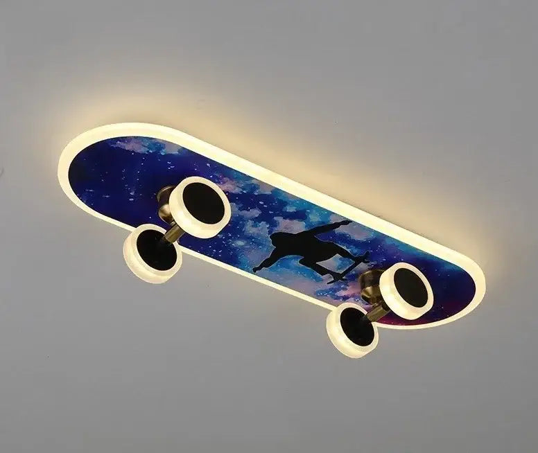 Marvel superhero cartoon skateboard ceiling light for children room
