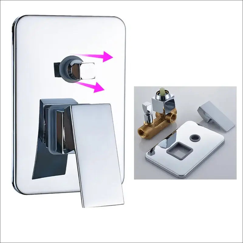 Matte black bathroom waterfall faucet with handheld showerhead