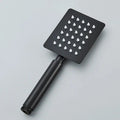 Matte black & brushed silver stainless steel handheld shower head bathroom