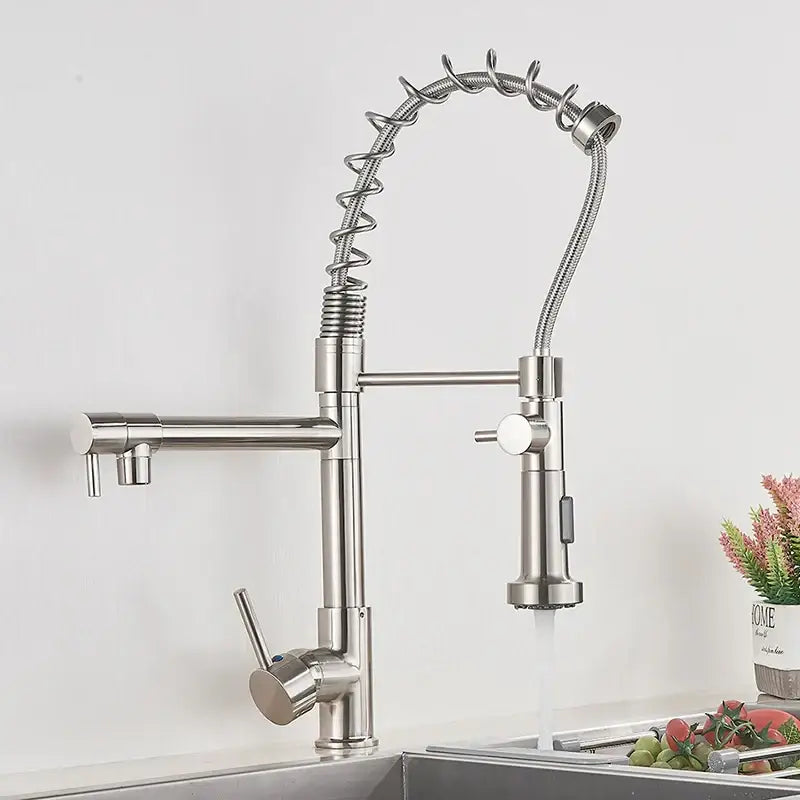 صنبور مطبخ نحاسي ديكوربايتس أسود مطفي بفوهة دوارة