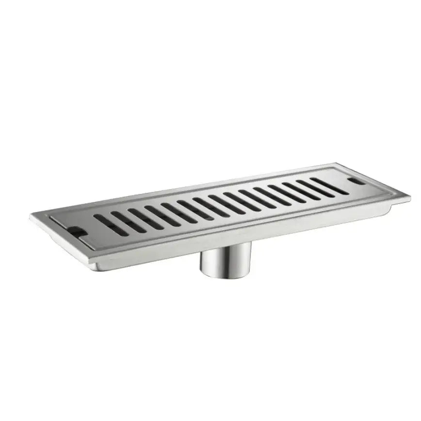 Matte black stainless steel rectangular floor drain for shower room