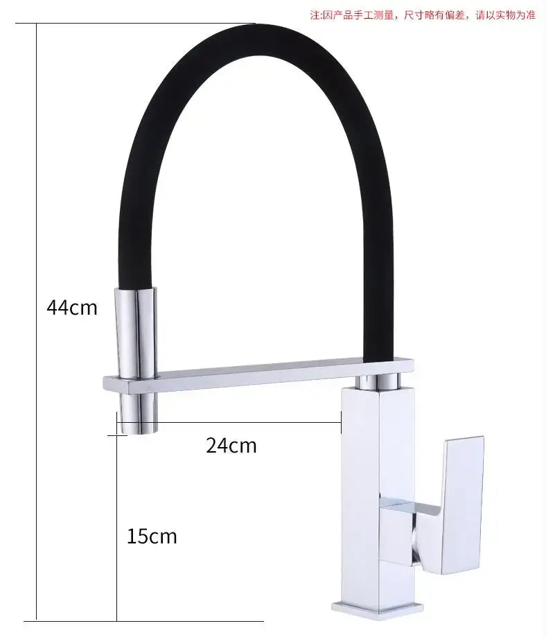 Matte black swivel kitchen faucet with pull down spray tap
