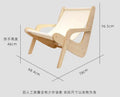 Mid-century brown and cream decorbites canvas recliner living room chair