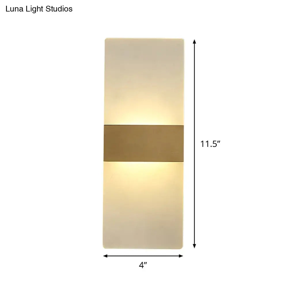 Minimalist acrylic gold wall sconce bedroom wall lamp