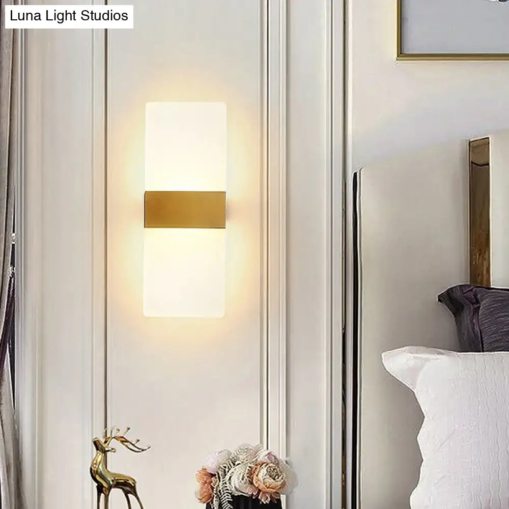 Minimalist acrylic gold wall sconce bedroom wall lamp