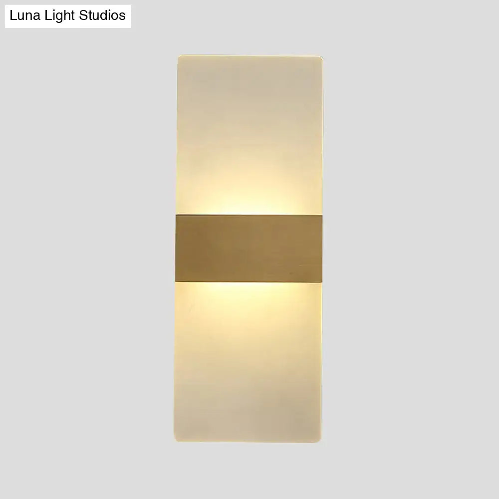 Minimalist acrylic gold wall sconce bedroom wall lamp