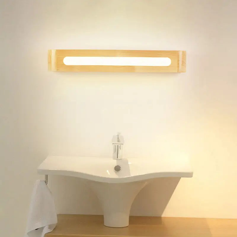 Minimalist bamboo led wall sconce bedroom nordic style lighting