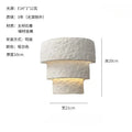 Minimalist bauhaus white gypsum wall lamp for bedroom warm light