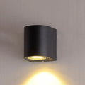 Minimalist black aluminum outdoor cylinder wall light outdoor space