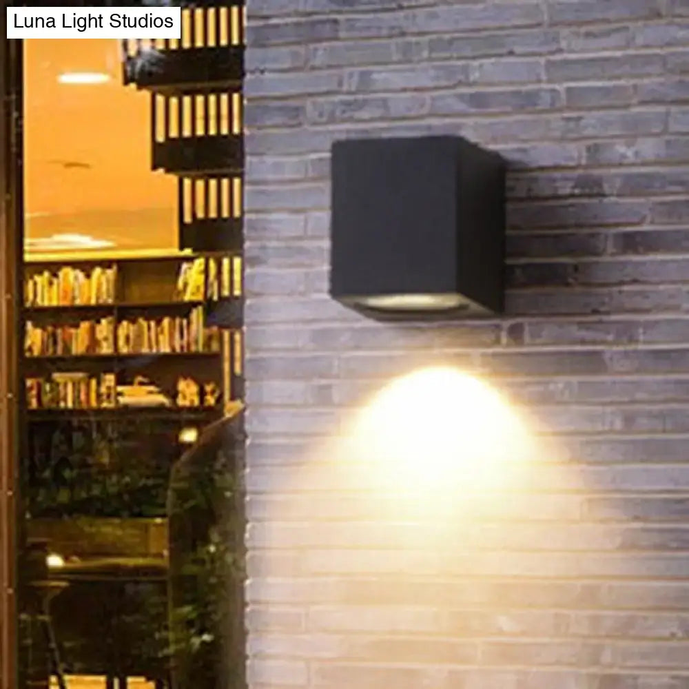 Minimalist black & brass led flush mount wall sconce – corridor light