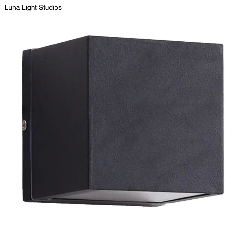 Minimalist black & brass led flush mount wall sconce – corridor light