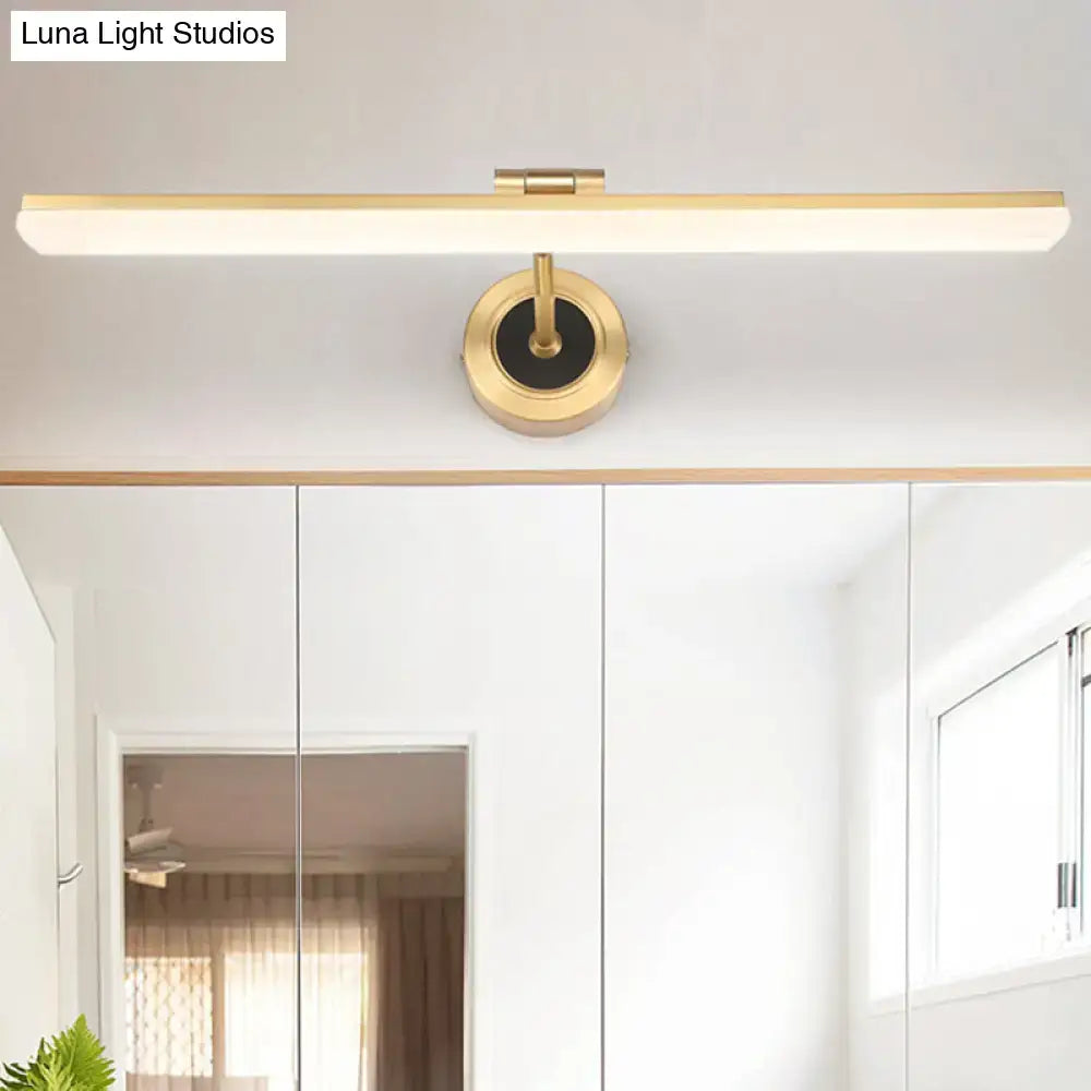 Minimalist black & brass swing arm wall mounted vanity light bathroom