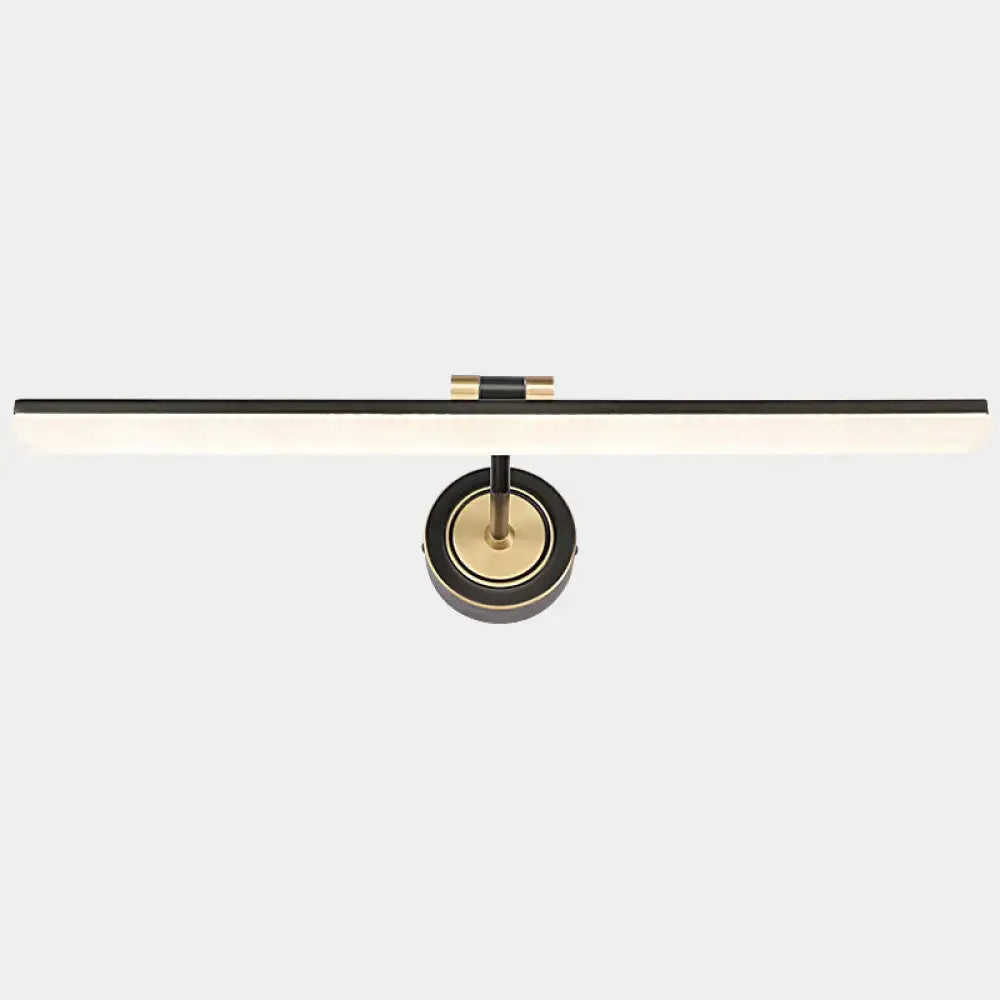 Minimalist black & brass swing arm wall mounted vanity light bathroom