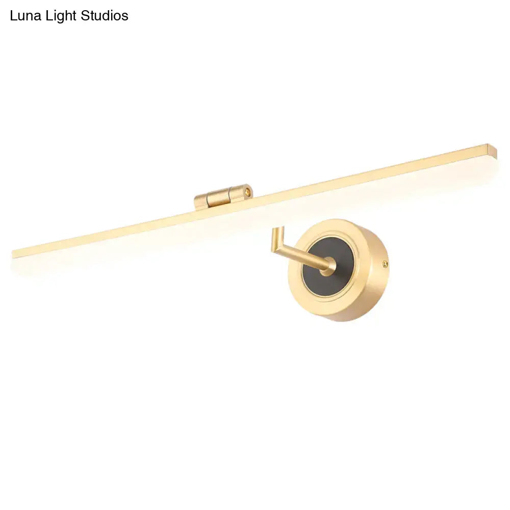 Minimalist black & brass swing arm wall mounted vanity light bathroom