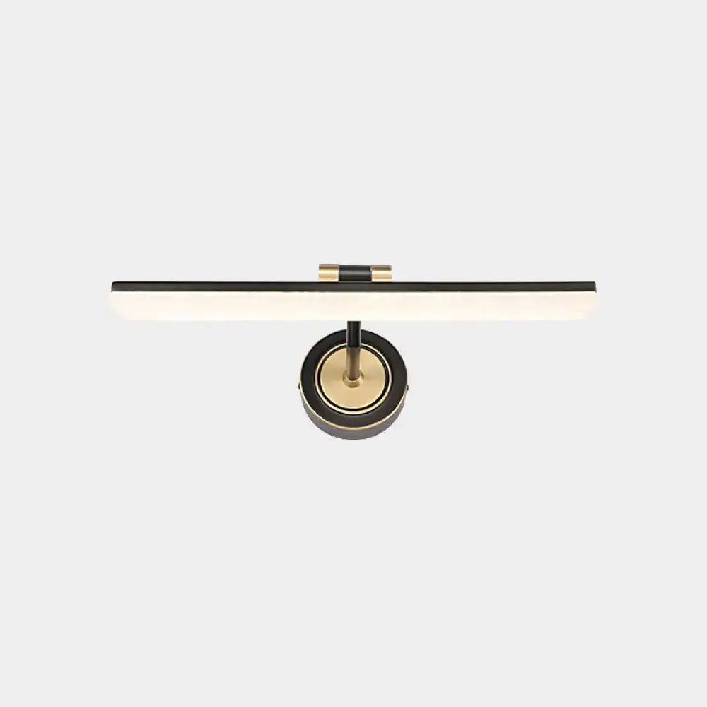 Minimalist black & brass swing arm wall mounted vanity light bathroom