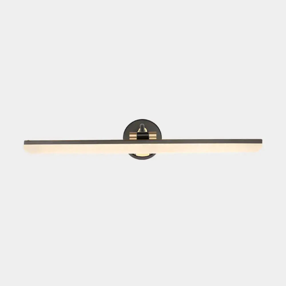 Minimalist black & brass swing arm wall mounted vanity light bathroom