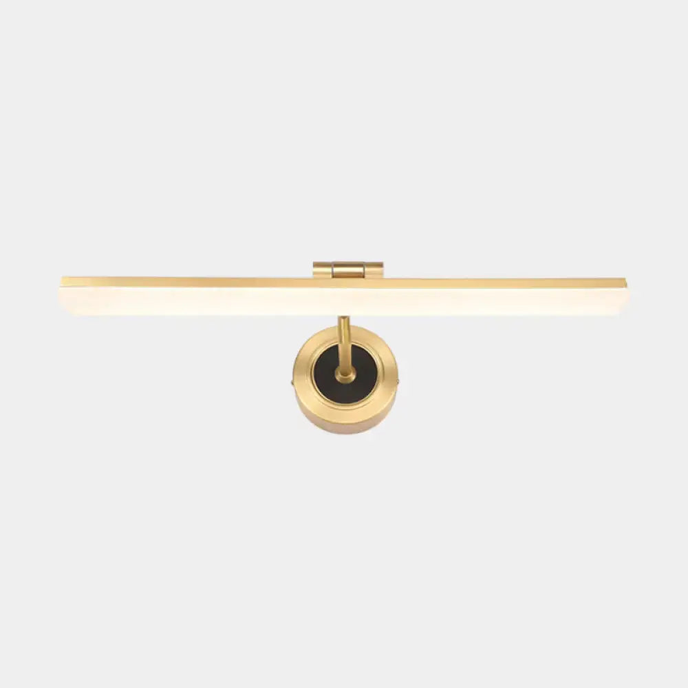 Minimalist black & brass swing arm wall mounted vanity light bathroom