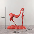 Minimalist black cast iron horse sculpture living room desk decor