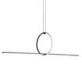 Minimalist black contemporary metal led pendant light for office