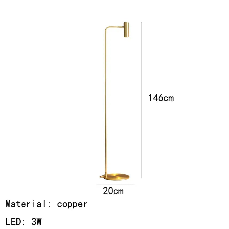Minimalist black decorbites brass floor light bedroom curved lamp