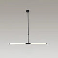Minimalist black glass tube pendant lamp for office led lighting