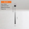 Minimalist black & gold cone tube pendant lights for kitchen dining room