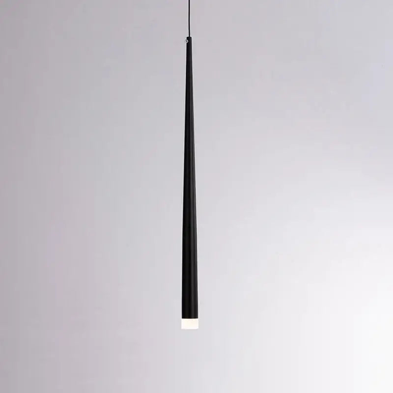 Minimalist black & gold cone tube pendant lights for kitchen dining room