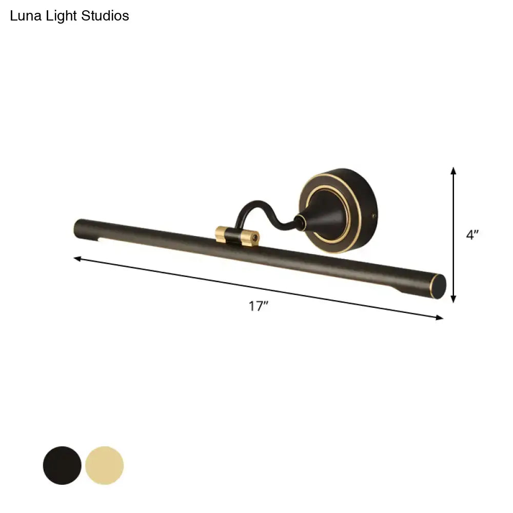 Minimalist black & gold led wall sconce bedroom 110v-120v light