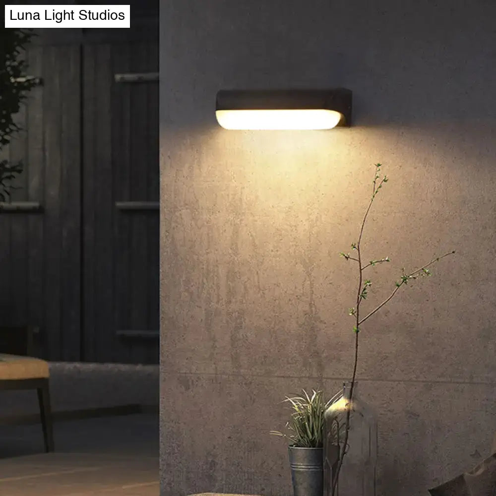 Minimalist black led wall sconce capsule yard fixture 220v-240v