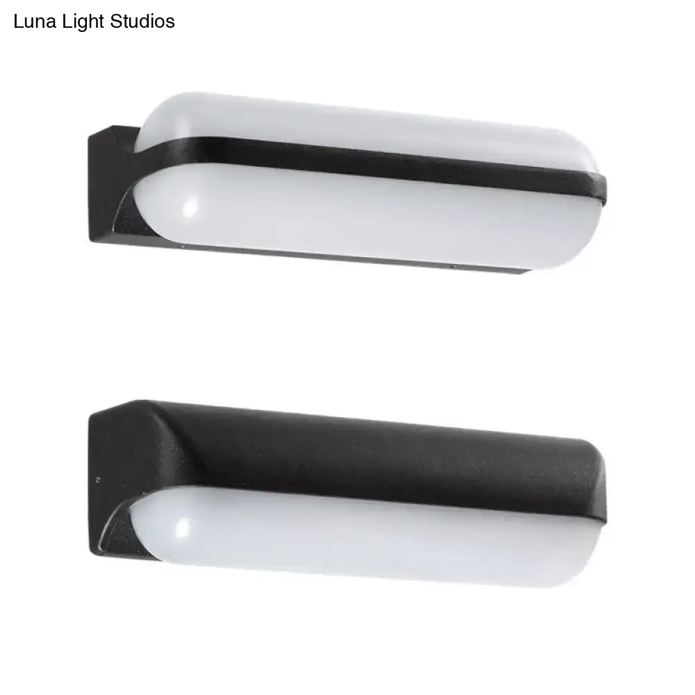 Minimalist black led wall sconce capsule yard fixture 220v-240v