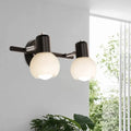 Minimalist black linear design wall lamp with opal glass study room