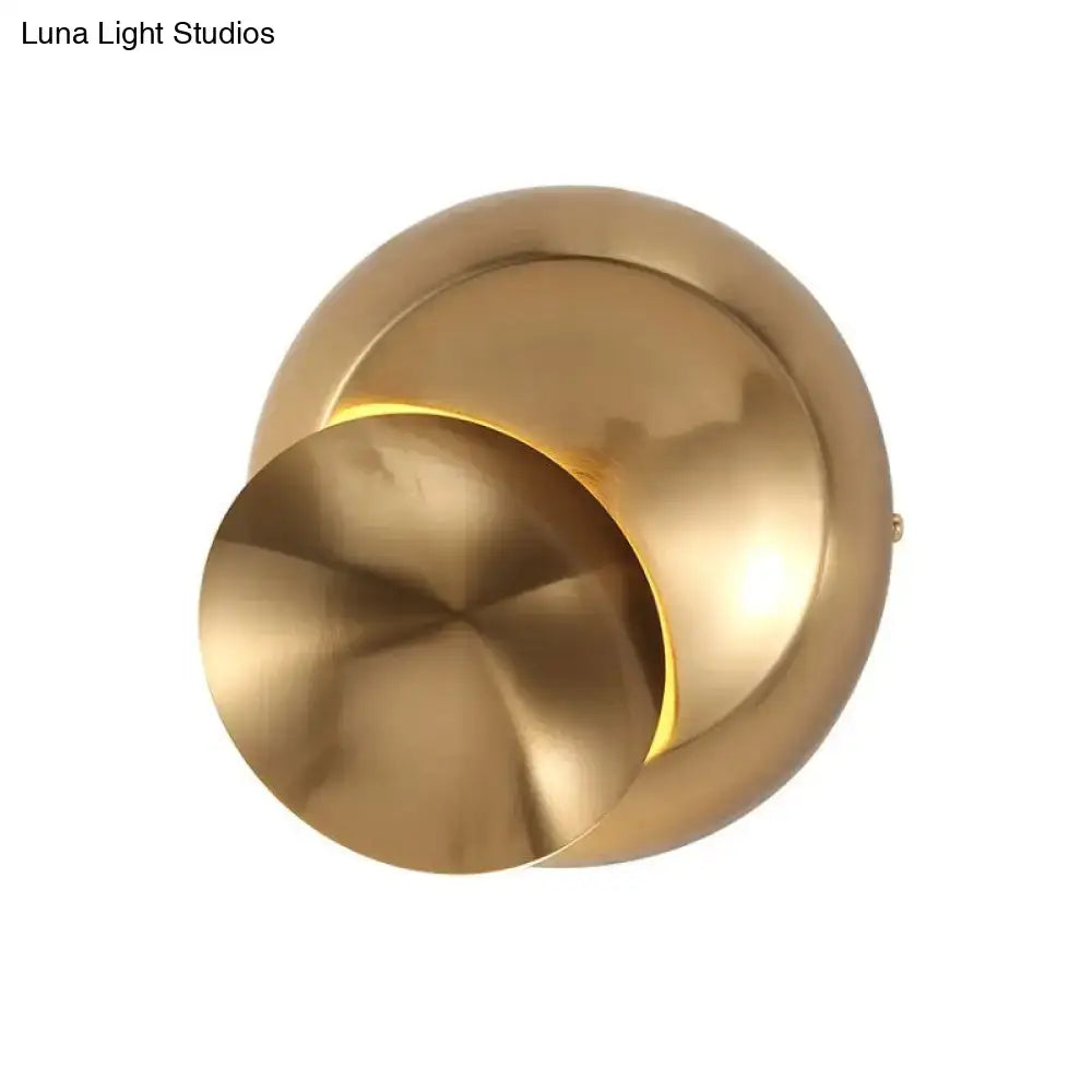 Minimalist black moon shaped sconce lighting – bedroom wall lamp