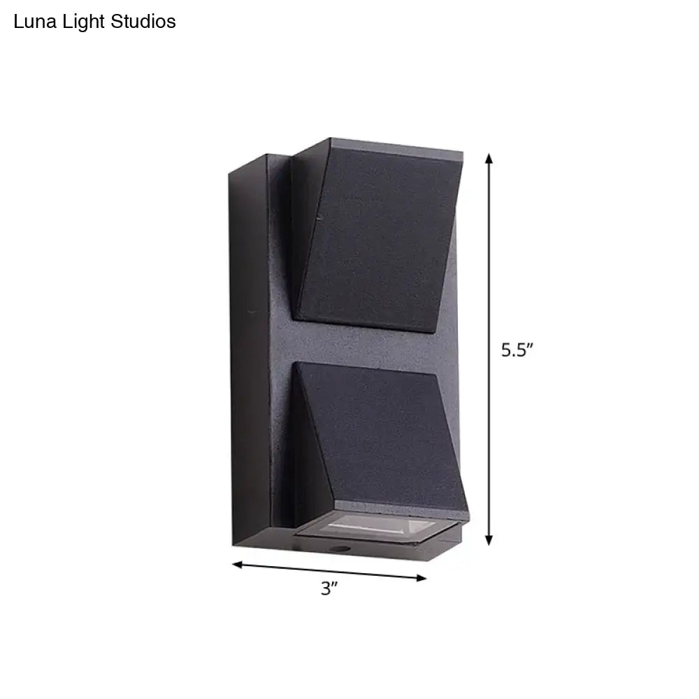 Minimalist black triangle aluminum flush wall lamp corridor light