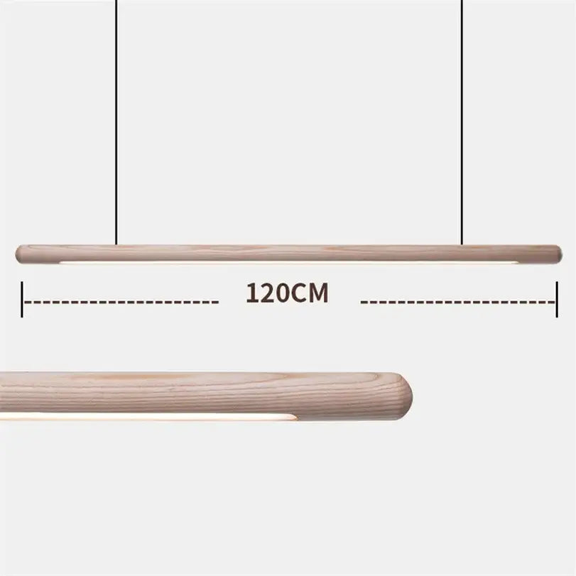 Minimalist black walnut wood pendant light for dining room