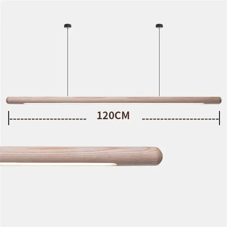 Minimalist black walnut wood pendant light for dining room