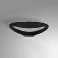 Minimalist black oval wall sconce with smooth matte finish and integrated led bulb for bedroom wall light