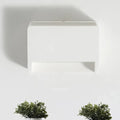 White wall mounted paper towel dispenser with minimalist box shape design for kitchen use