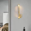 Minimalist brass curve led wall mount light for living room
