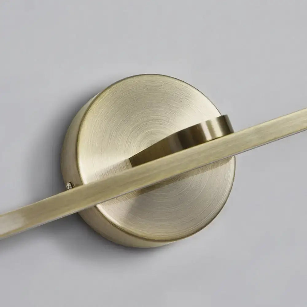 Minimalist brass elliptical wall light for bathroom sconce fixture