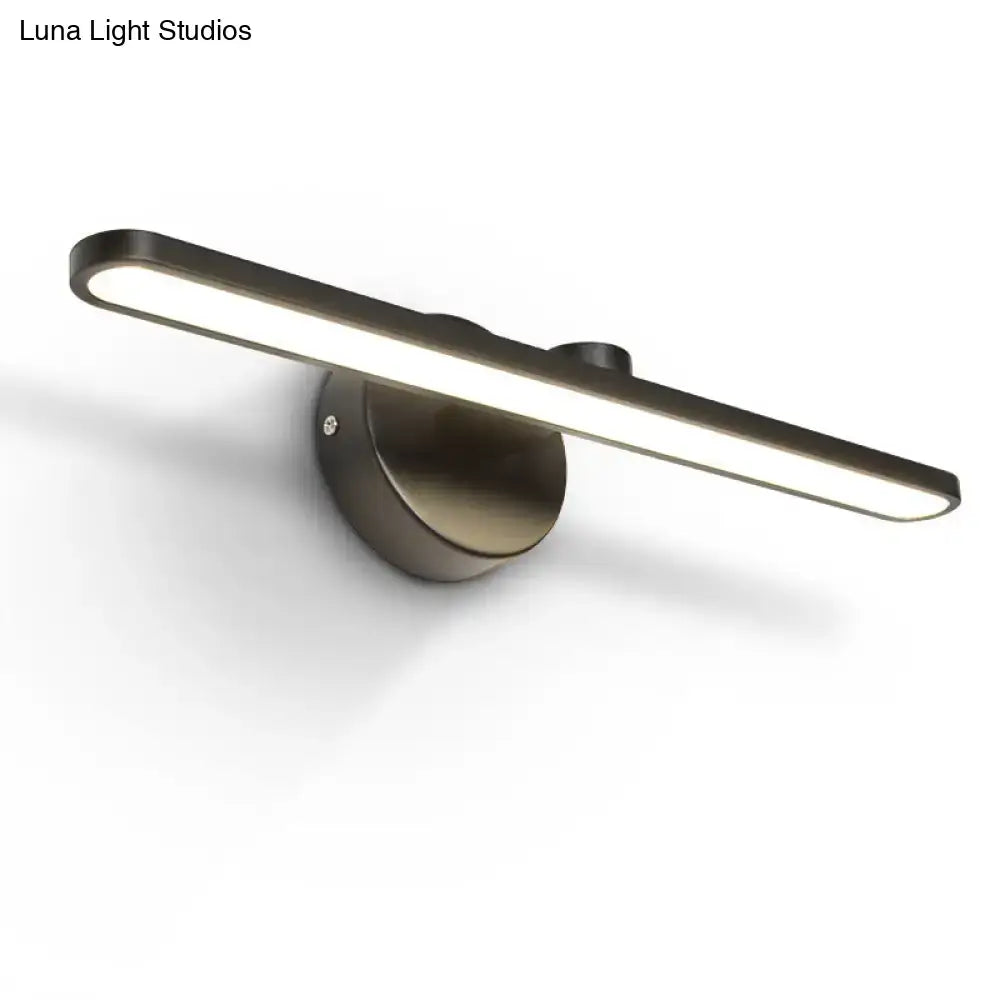 Minimalist brass elliptical wall light for bathroom sconce fixture