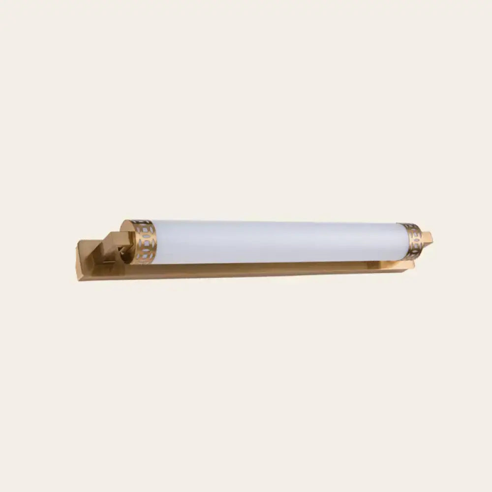 Minimalist bronze greek key wall light sconce for bathroom vanity