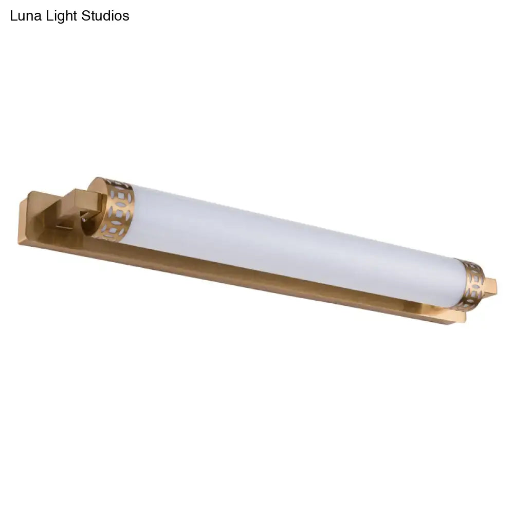 Minimalist bronze greek key wall light sconce for bathroom vanity