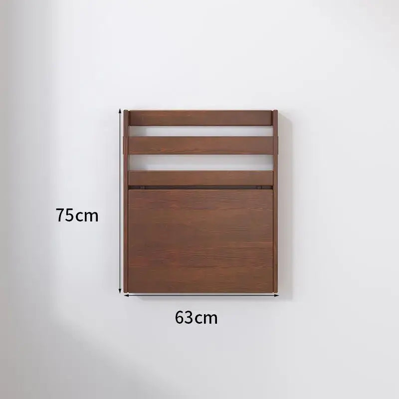 Minimalist brown compact corner desk bedroom foldable storage table
